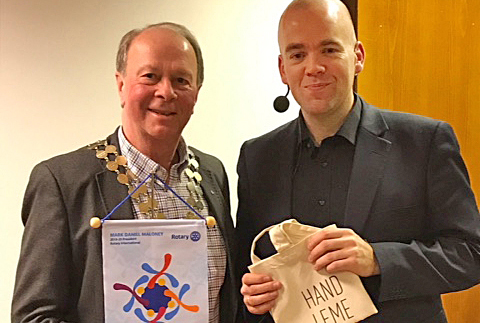 Nytilsatt sjef i GD - Tom Martin Kj. Hartviksen  i Lillehammer Rotary.