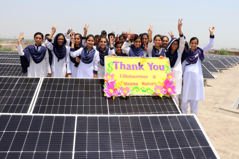 Lillehammer og Mesna Rotaryklubber har bidratt til grønn omstilling ved LAMS-skolen i Pakistan.