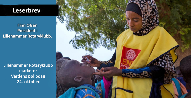 Lillehammer rotaryklubb markerer Verdens poliodag 24. oktober