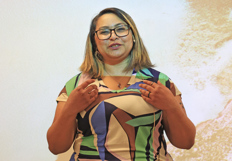 Sterk og gripende historie fra Amani AboShabana under Rotarymøtet tirsdag kveld.