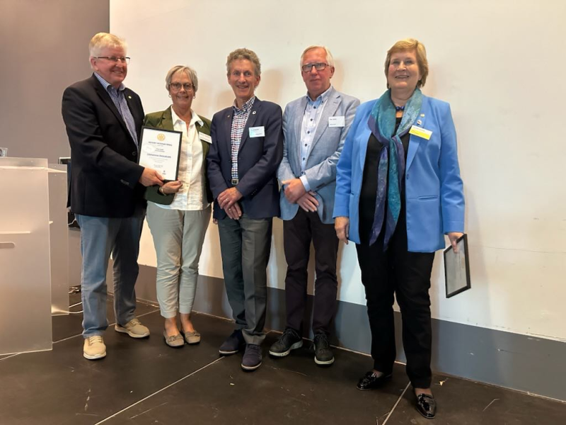 Utmerkelse til Lillehammer Rotary som årets klubb innen kommunikasjon