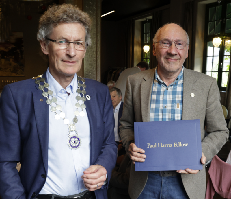 Inge Eidsvåg fikk Paul Harris Fellows hedersbevisning