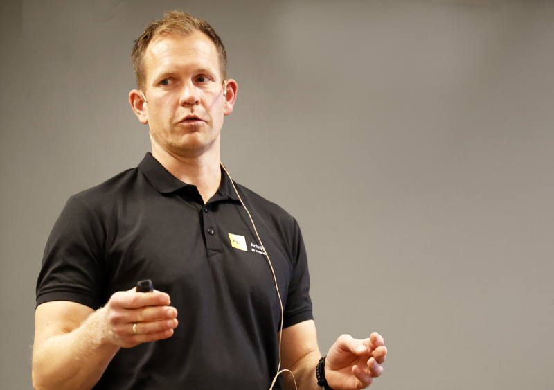 Hele 45 hørte Hans Erik Sandvoll, prosjektstyringsleder i AF-gruppen Anlegg, i Rotarymøtet tirsdag kveld om E6-utbyggingen.